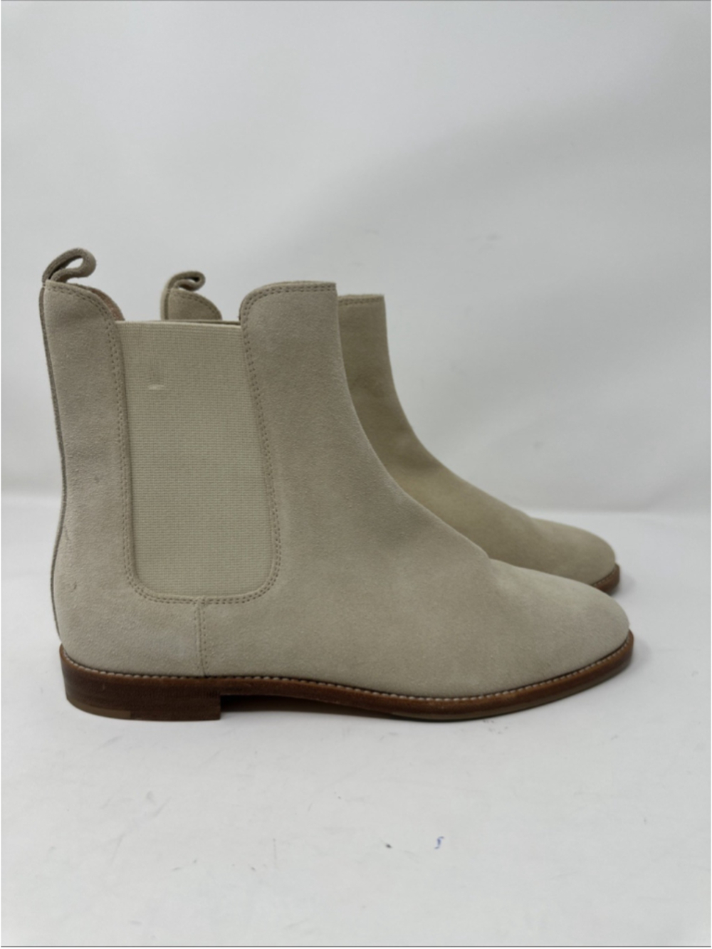 Unützer Venice Ankle Boots 37 Beige Suede Chelsea Pull On Women's